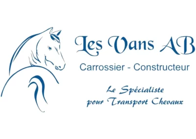 Logo du carrossier et constructeur Les Vans AB, le spécialiste du transport pour chevaux.