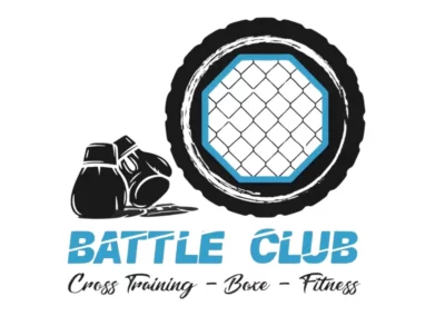 Logo de Battle Club – Centre de cross training, boxe et fitness, client d’Atelier Brod’Art Créations pour la personnalisation textile.