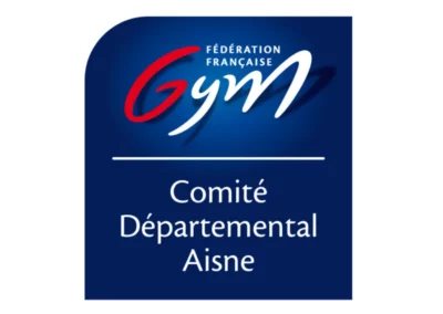 Logo du Comité Départemental Aisne – Fédération Française de Gymnastique, partenaire de l’Atelier Brod’Art Créations.