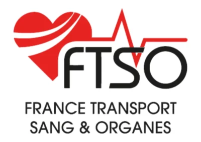 Logo FTSO – France Transport Sang & Organes, client de l’Atelier Brod’Art Créations pour des textiles professionnels personnalisés.