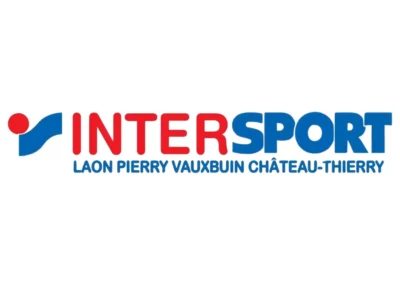 Logo Intersport – Magasins de Laon, Pierry, Vauxbuin et Château-Thierry, partenaires textiles d’Atelier Brod’Art Créations.