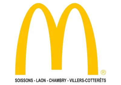 Logo McDonald’s – Fast food partenaires à Soissons, Laon, Chambry et Villers-Cotterêts.